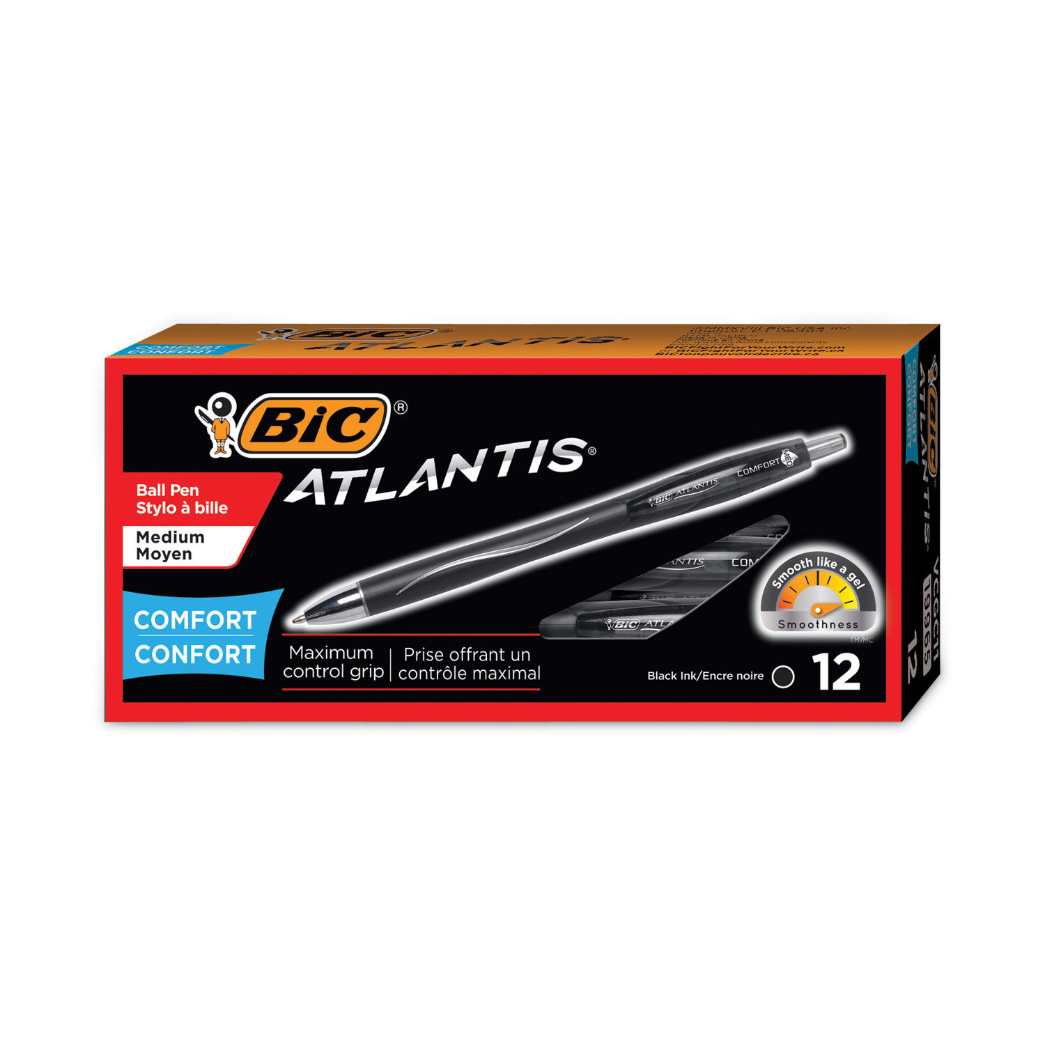 Bic Atlantis Black Retractable Ball Point Pen BICVCG11BK BICVCG11BK - Gas  and Supply