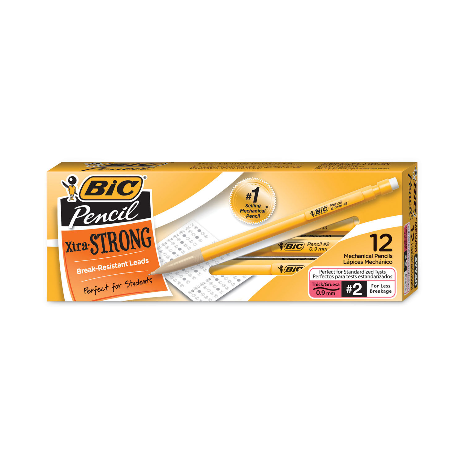 Bic Mechanical Pencils, Xtra-Strong, Thick (0.9 mm), No. 2 - 10 mechanical pencils