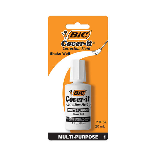 Bic Cover-It Correction Fluid 20 ml Bottle White