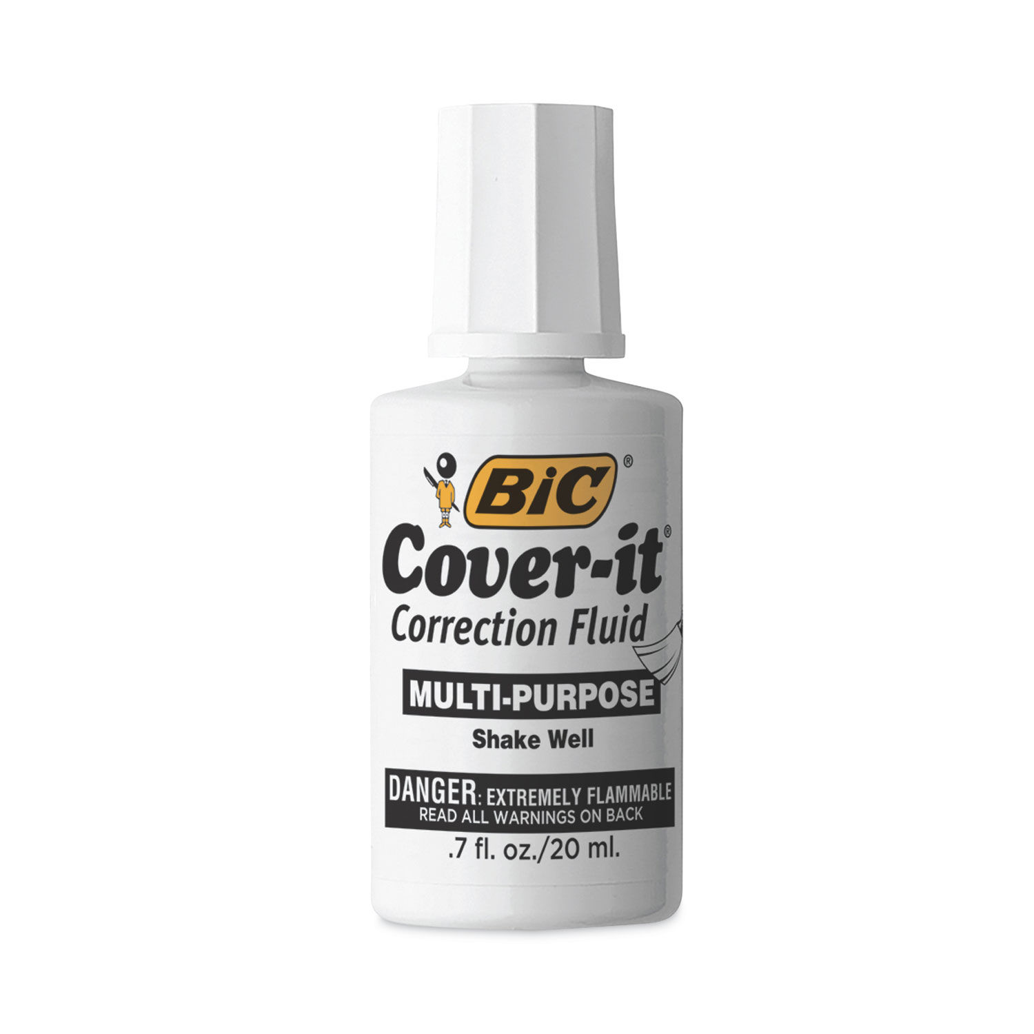 BIC Wite-Out Brand Extra Coverage Correction Fluid, 20 ml, White, 12-Count  