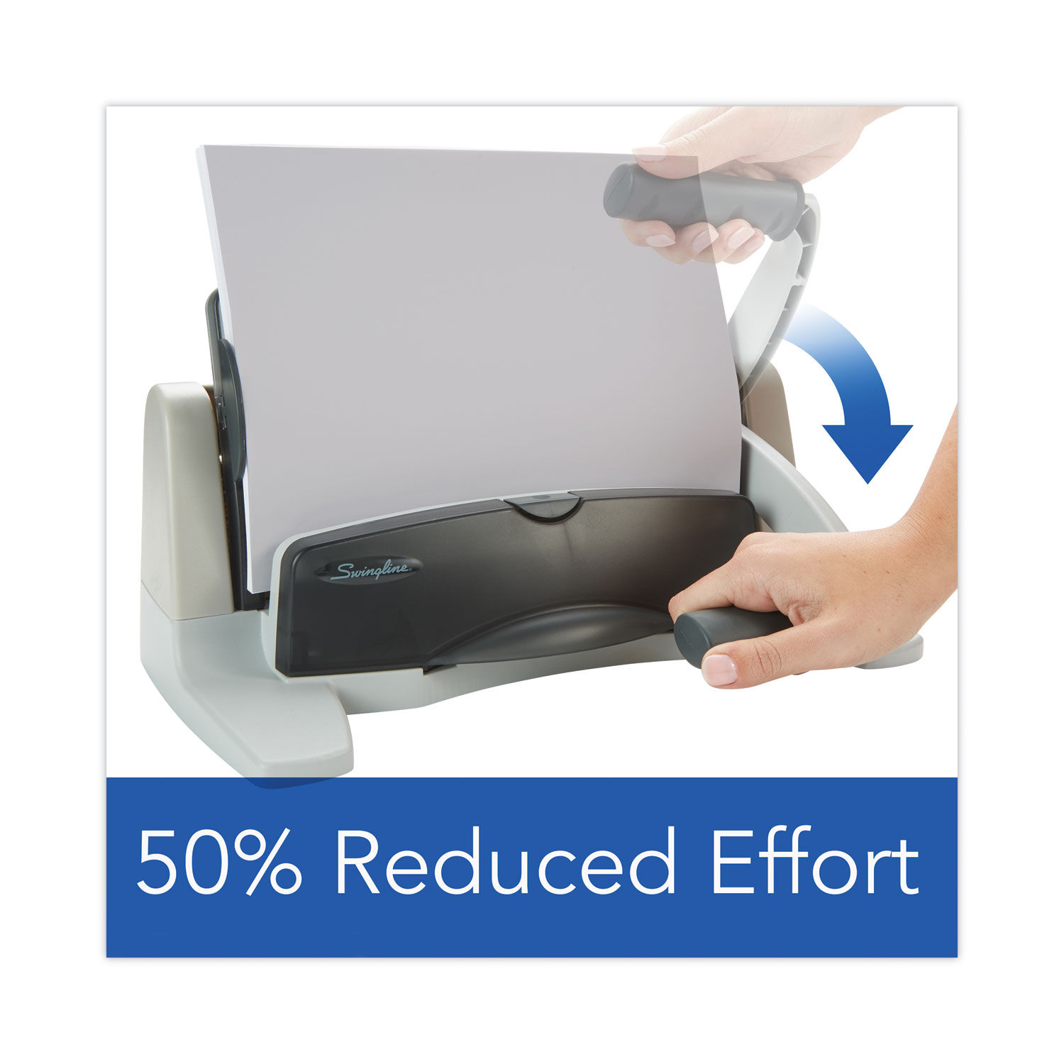 40-Sheet LightTouch Heavy-Duty Two- to Seven-Hole Punch by Swingline®  SWI74357