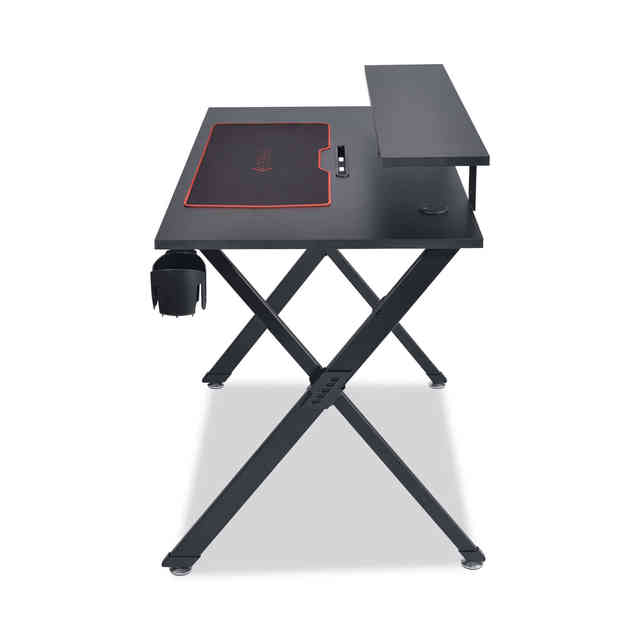 Vizon Gaming Desk with Raised Monitor Platform and SixColor LED Lighting Strip by Emerge
