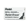 PENE10 - Eraser Refills for Pentel Side FX and Twist-Erase Pencils, Cylindrical Rod, White, 3/Tube