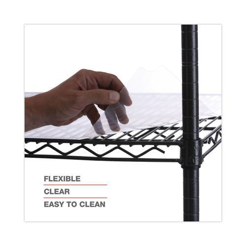 Alera Plastic Shelf Liners for Wire Shelving, Clear - 4 count