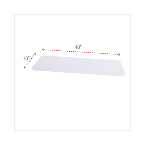 Shelf Liners For Wire Shelving, Clear Plastic, 48w x 24d, 4/Pack