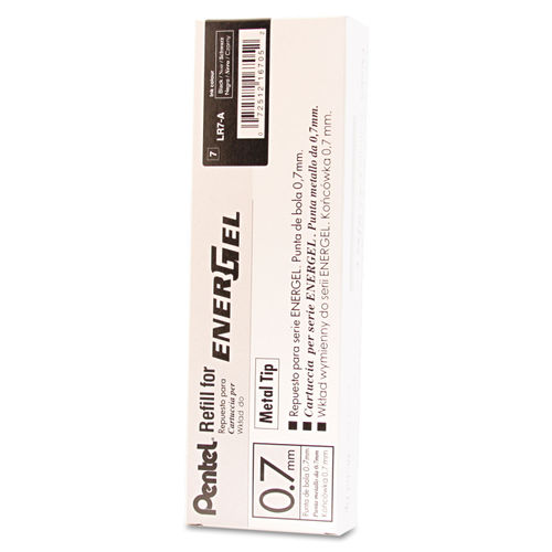 Pentel EnerGel LR7 Gel Pen Refill - 0.7 mm - Black