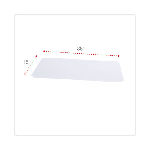 Alera Shelf Liners For Wire Shelving, Clear Plastic, 36W X 18D, 4