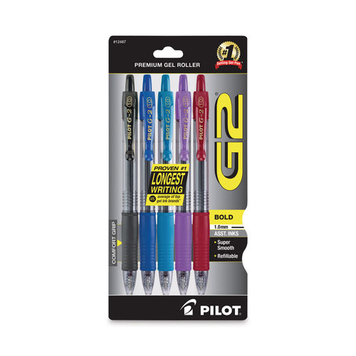 5-Pack Colored Ink Pens