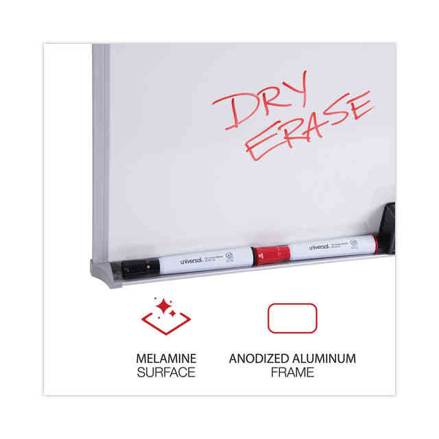 Melamine Dry Erase Board with Aluminum Frame by Universal  