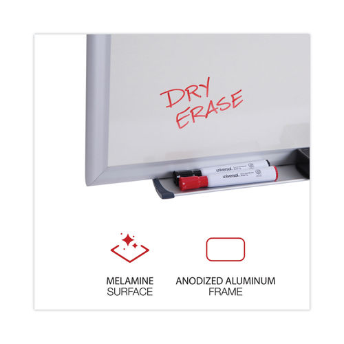 Office Depot Brand Non Magnetic Melamine Dry Erase Whiteboard 36 x 48  Aluminum Frame With Silver Finish - Office Depot