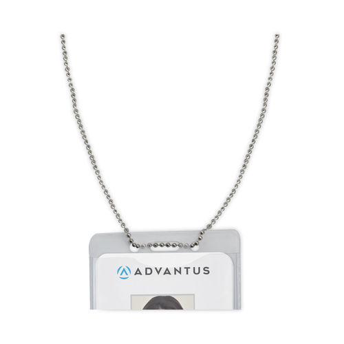 Advantus 75417 ID Badge Holder Chain, Ball Chain Connector Style, 36 Long, Chrome, 100/Box
