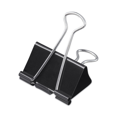 Binder Clip Zip-Seal Bag Value Pack, Large, Black/Silver, 36/Pack