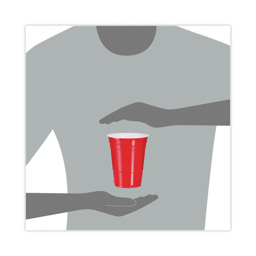 Jack Frost Solo Cup 16 oz. Plastic Cold Party 50 / Pack - Red keg cup