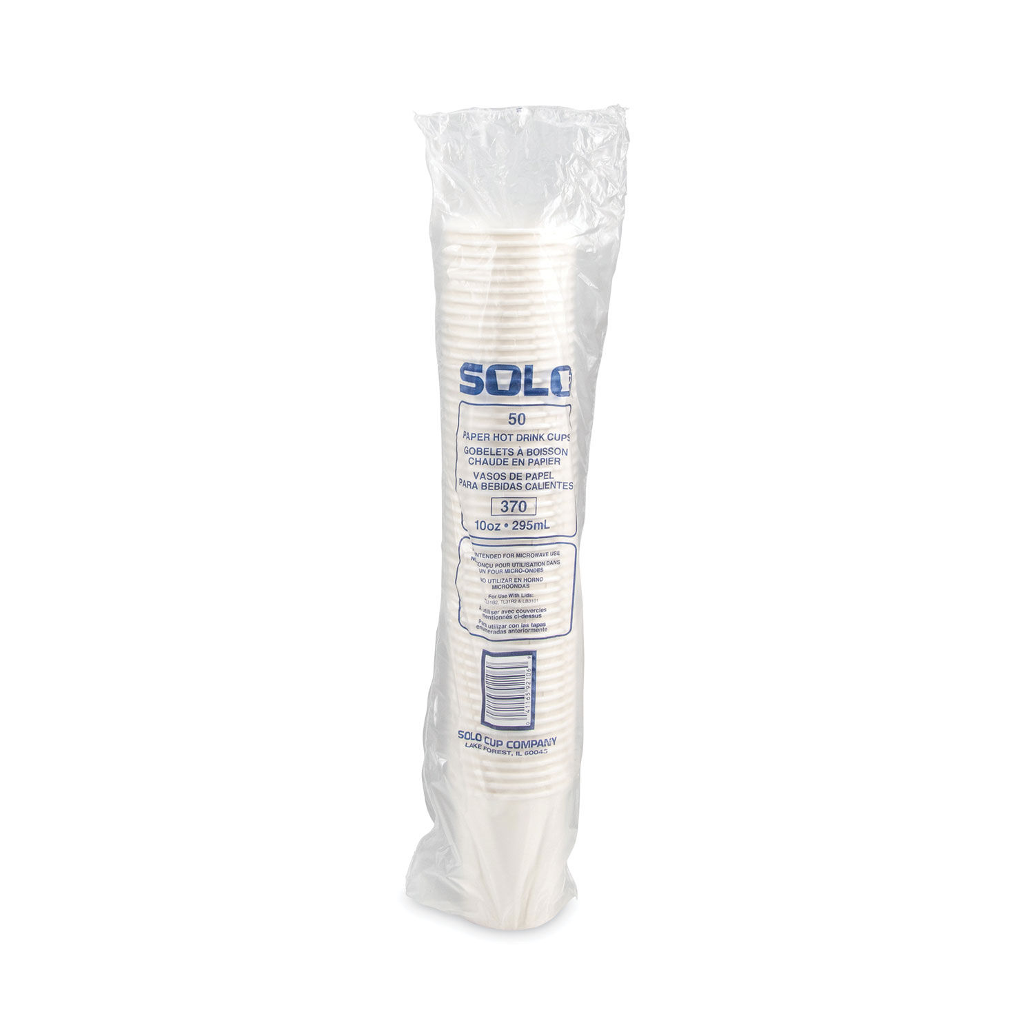 Single-Sided Poly Paper Hot Cups by SOLO® SCC370W