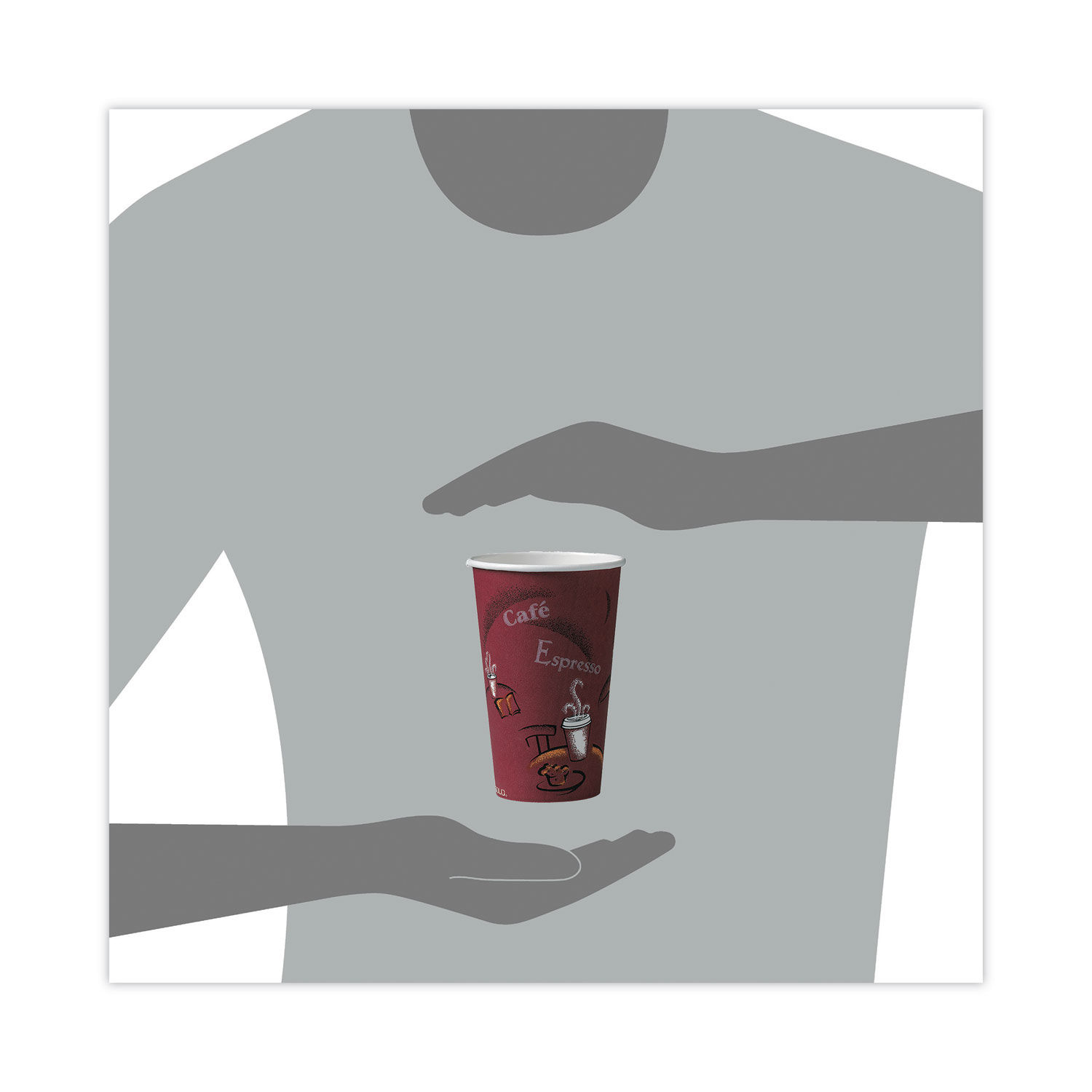 Solo Paper Hot Cups 16 Oz Maroon Carton Of 300 Cups - Office Depot