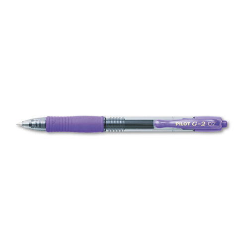 Pilot G2 Retractable Gel Roller Ball Pens, Purple, Extra Fine, 0.5 mm - 12 pack