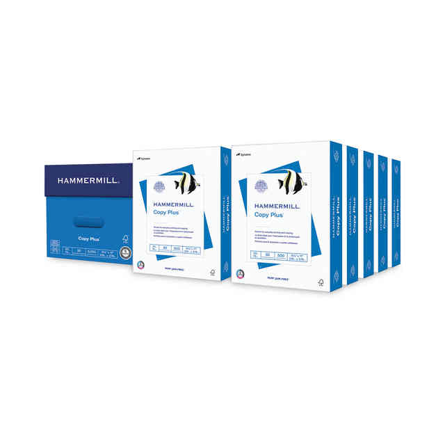 Copy Plus Copy Paper, 92 Brightness, 20lb, 8-1/2 x 11, White, 5000 Sheets/Carton Copy Plus Copy Paper, 92 Brightness, 20lb, 8-1/2 x 11, White, 5000 Sheets/Carton