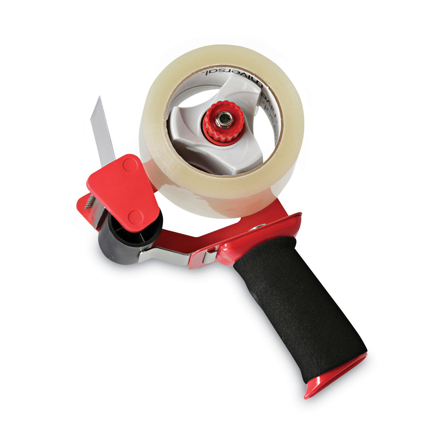 Packaging Tape Dispenser with Two Rolls of Tape, 3 Core, For Rolls Up to  0.75 x 60 yds, Red