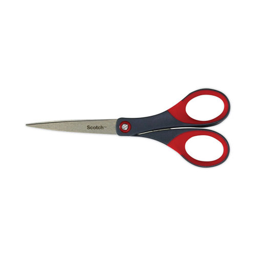 Scotch, 8 Household Scissors, Red - 1 ea, 2 Pack