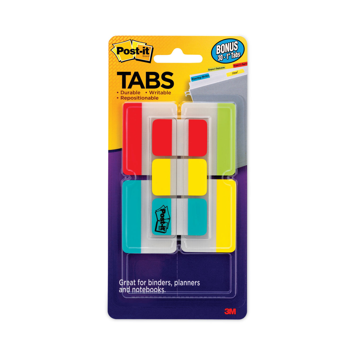 Plain Solid Color Tabs Value Pack by Post-it® Tabs MMM686VAD2