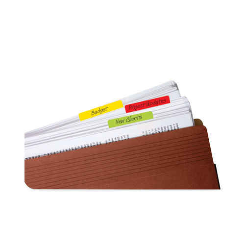 Post-it Angled Filing Tabs, Assorted Bright, 2 x 1.5 - 24 tabs
