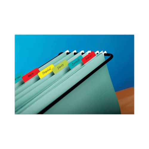 Post-It Durable File Tabs, Solid, Assorted Primary Colors, 3 x 1.5 - 24 count