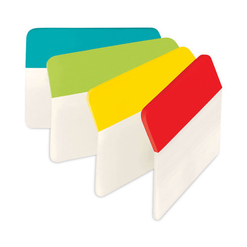 Post-it Tabs, 2 Wide, 4 Assorted Primary Colors, 24 Tabs