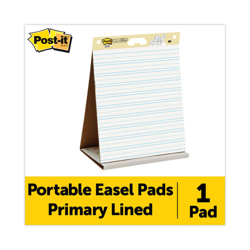 Post-it Super Sticky Tabletop Easel Pad, Primary Ruled, 20 x 23