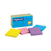 MMM6549B - Self-Stick Notes, 3" x 3", Assorted Bright Colors, 100 Sheets/Pad, 12 Pads/Pack