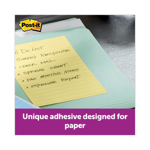 Post-it Original Notes, 5 x 8, Lined, Canary Yellow, 50-Sheet Pads - 2/Pack