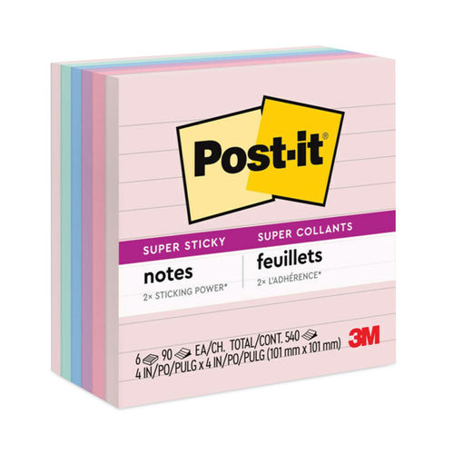 Office Depot Brand Lined Sticky Notes 4 x 6 Pastel Yellow 100 Sheets Per Pad  Pack Of 8 Pads - Office Depot