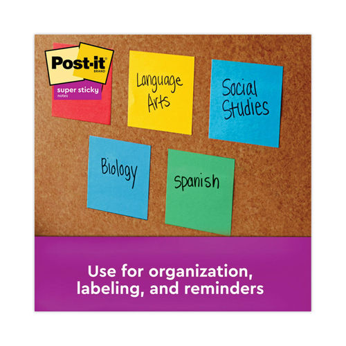 Post-it Notes Super Sticky Pads in Marrakesh Colors, 3 x 3, 70