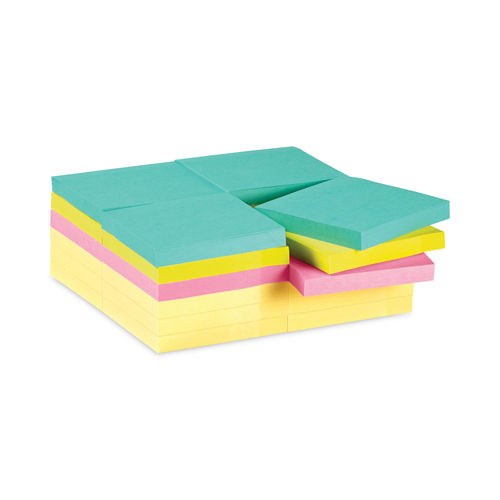 Post-it Notes Super Sticky Pads in Miami Colors, 3 x 3, 90/Pad, 12