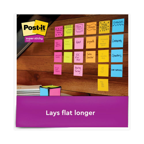 Post-it Super Sticky Notes, 3x3 in, 24 Pads, 2x the Sticking Power, Rio de  Janeiro Collection, Bright Colors (Orange, Pink, Blue, Green), Recyclable