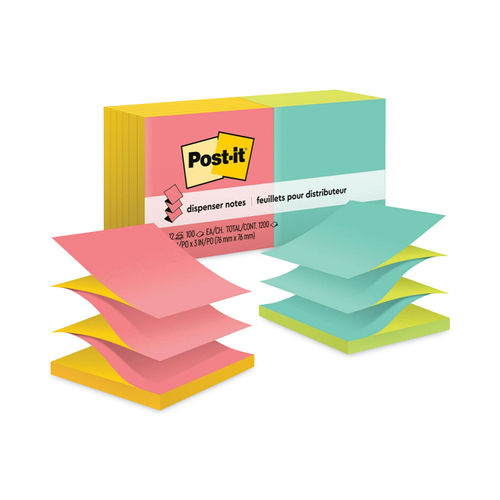 Post-it Notes Original Pads in Cape Town Colors, 3 x 3, 100-Sheet, 14/Pack