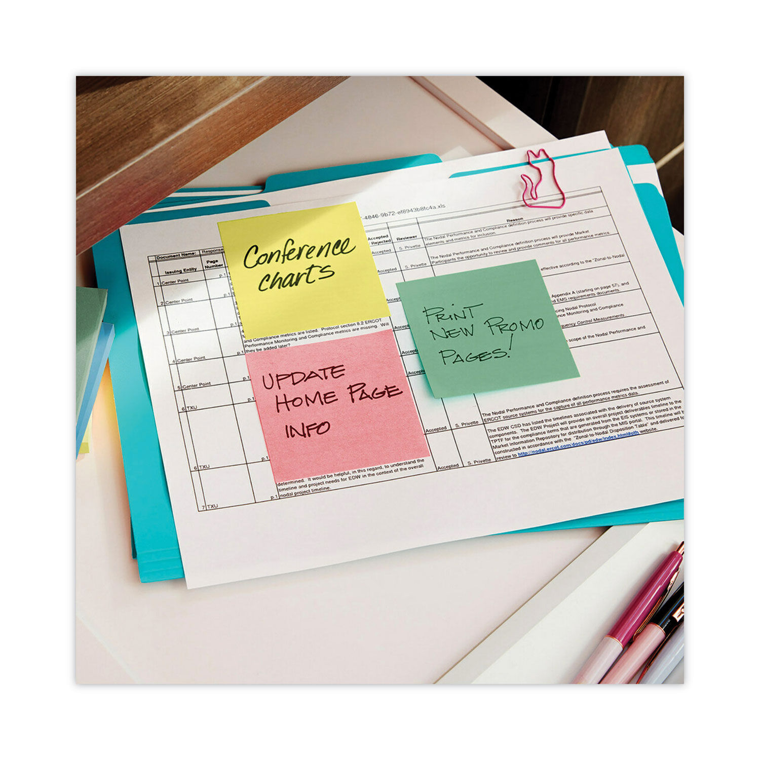 Post-it® Dispenser Pop-up Notes R330-U-ALT, 3 in x 3 in (76 mm x 76 mm),  Ultra Colors, Alternating Colors in Pads