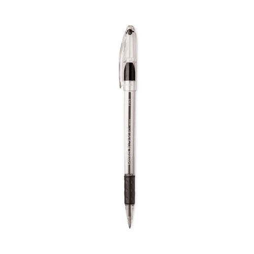 Pentel R.S.V.P. Ballpoint Pens Fine Point 0.7 mm Clear Barrel Black Ink  Pack Of 12 - Office Depot