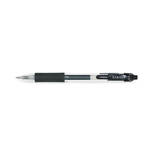 Zebra Sarasa Dry Gel X20Retractable Gel Ink Pens, Fine Point 0.5mm, Black  Ink - 12/Box