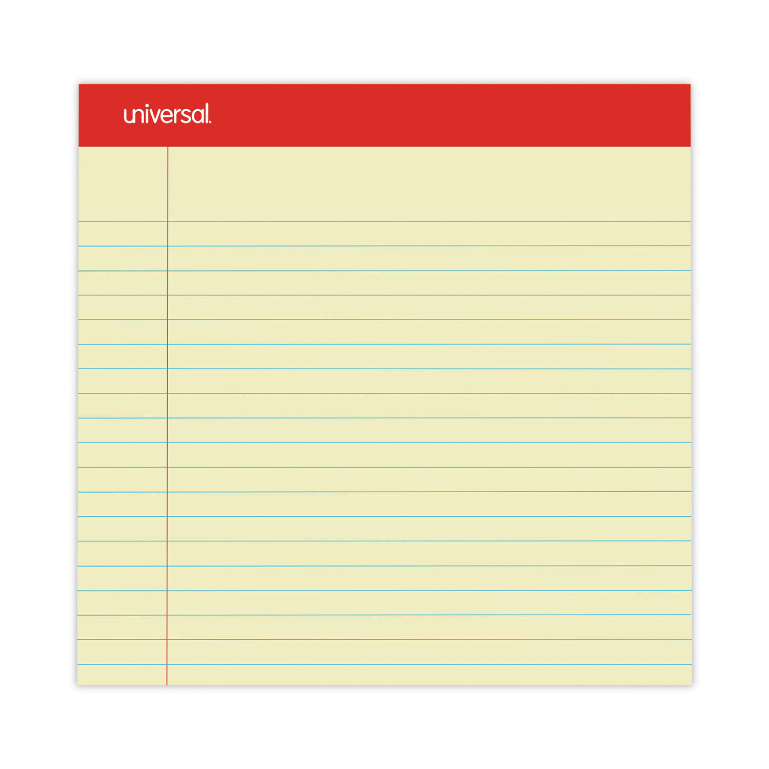 Universal 10630 Perforated Writing Pad Letter Size Canary 12 50-Sheet Pads