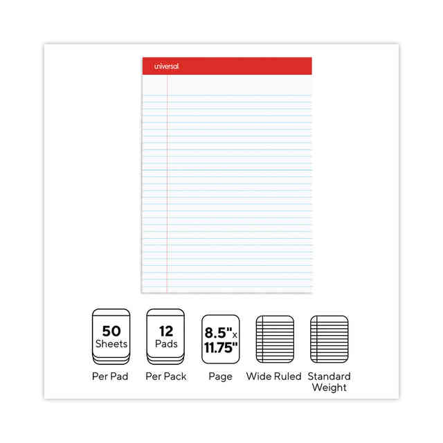 Office Depot Brand Ruled Filler Paper 8 12 x 11 Wide Ruled White Pack Of  500 Sheets - Office Depot