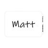 CLI92277 - Self-Adhesive Name Badges, 3.5 x 2.25, White, 100/Box