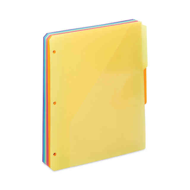 Ring Binder Divider Pockets w/ Index Tabs, Assorted