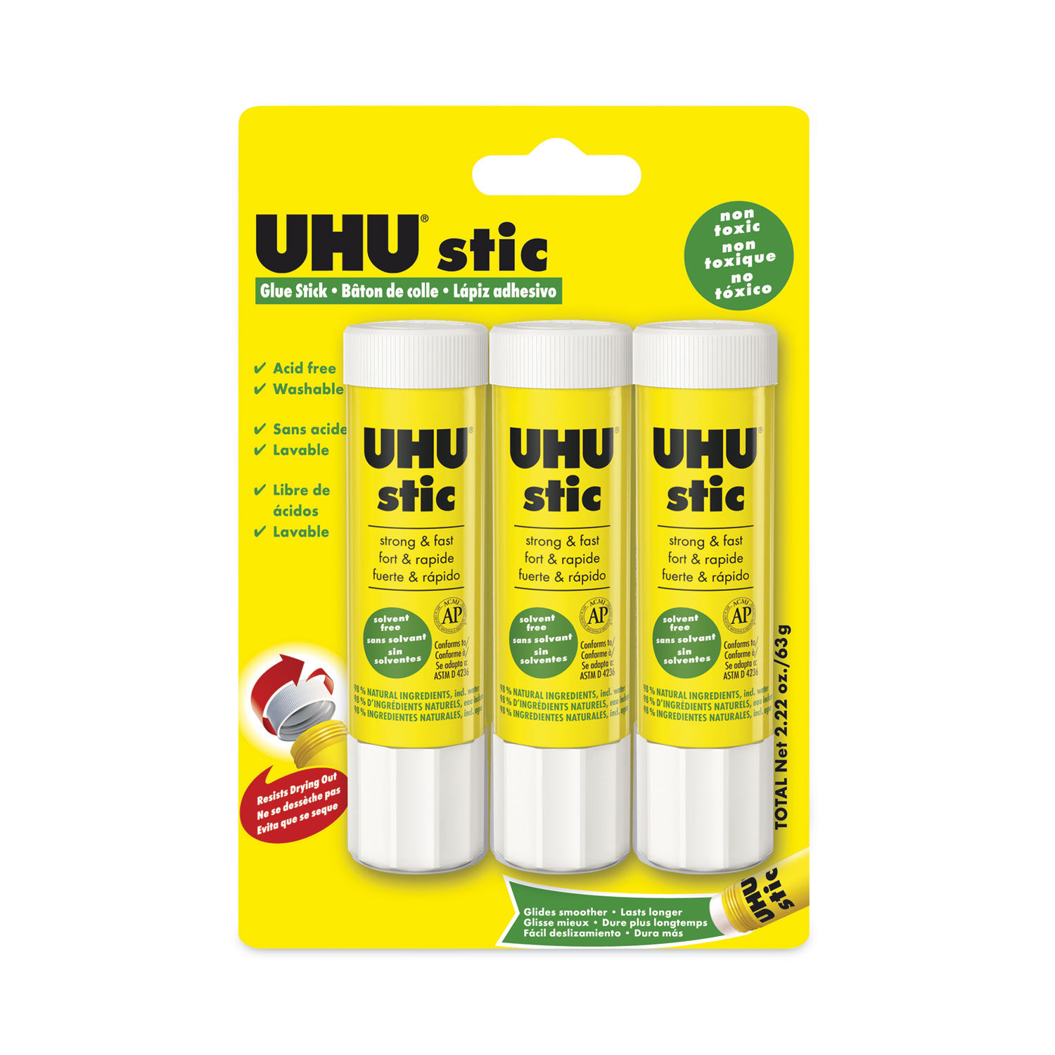 Baton de colle couleur 40 g uhu - Colle