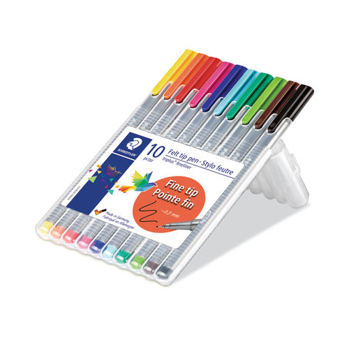 Staedtler Triplus Fineliner Pens blue color 5 Pcs./Pack