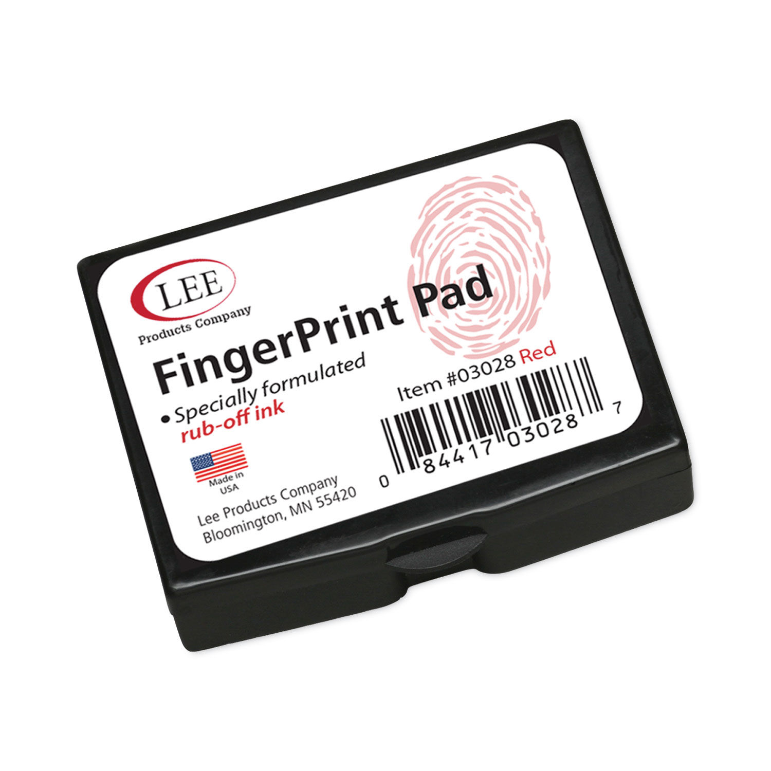 Lee Inkless Fingerprint Pad, Black