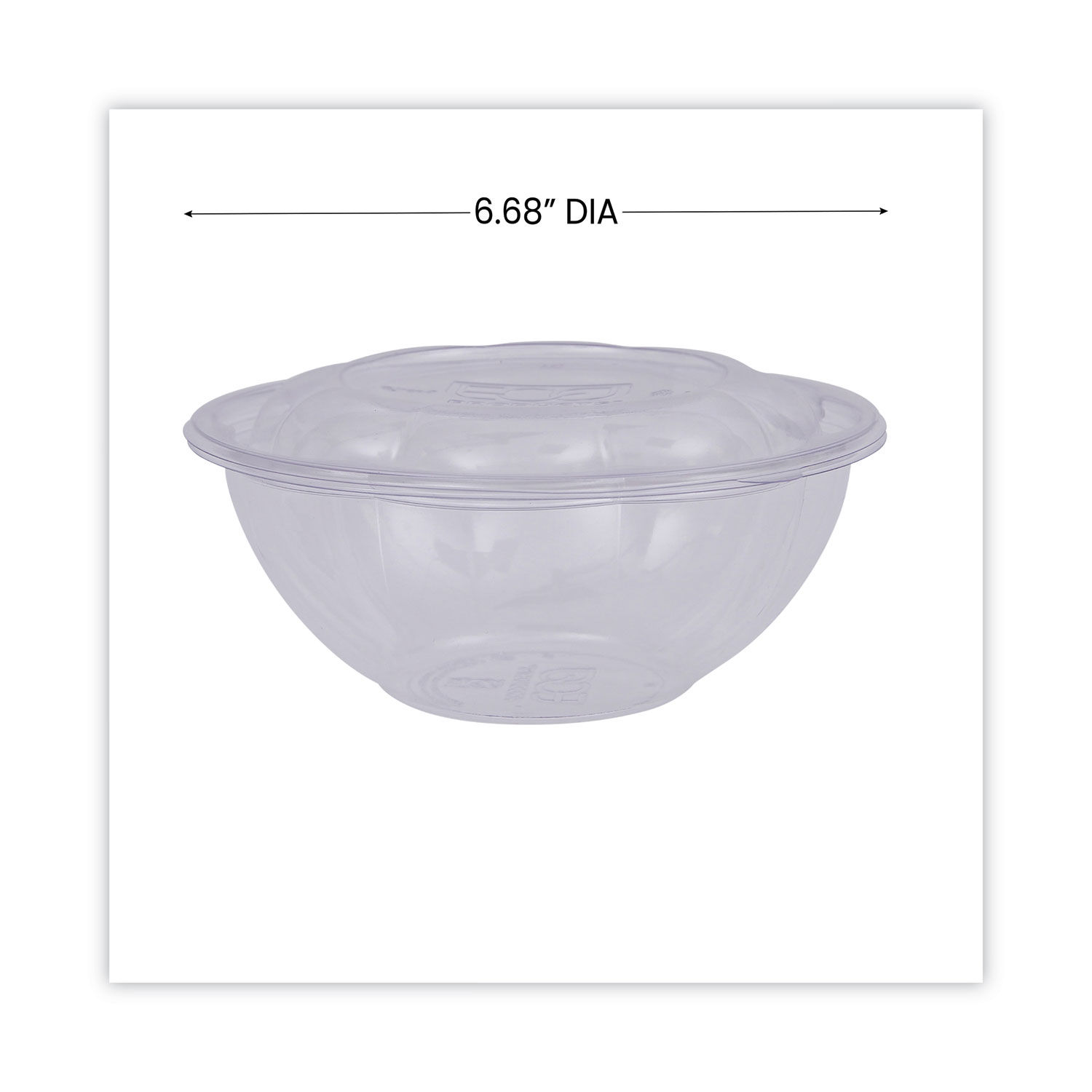 24oz Crystal Clear Plastic Disposable Salad Bowls with Lids To-Go