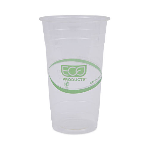 Biodegradable PLA Plastic Cups with Dome/Flat Lids, Clear/Iced