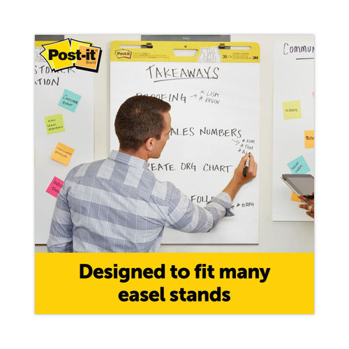 Post-it Self-Stick Easel Pads, 25 x 30, White, 30 Sheets, 2/Carton