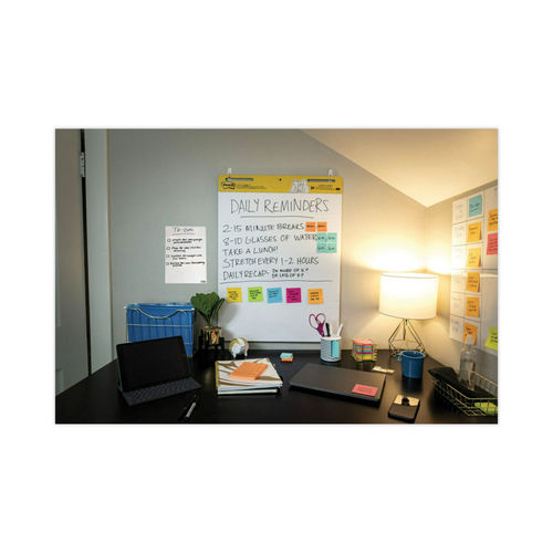 Post-it Self Stick Wall Easel Unruled Pad 25 x 30 White 30 Sheets 2 Pads-Carton