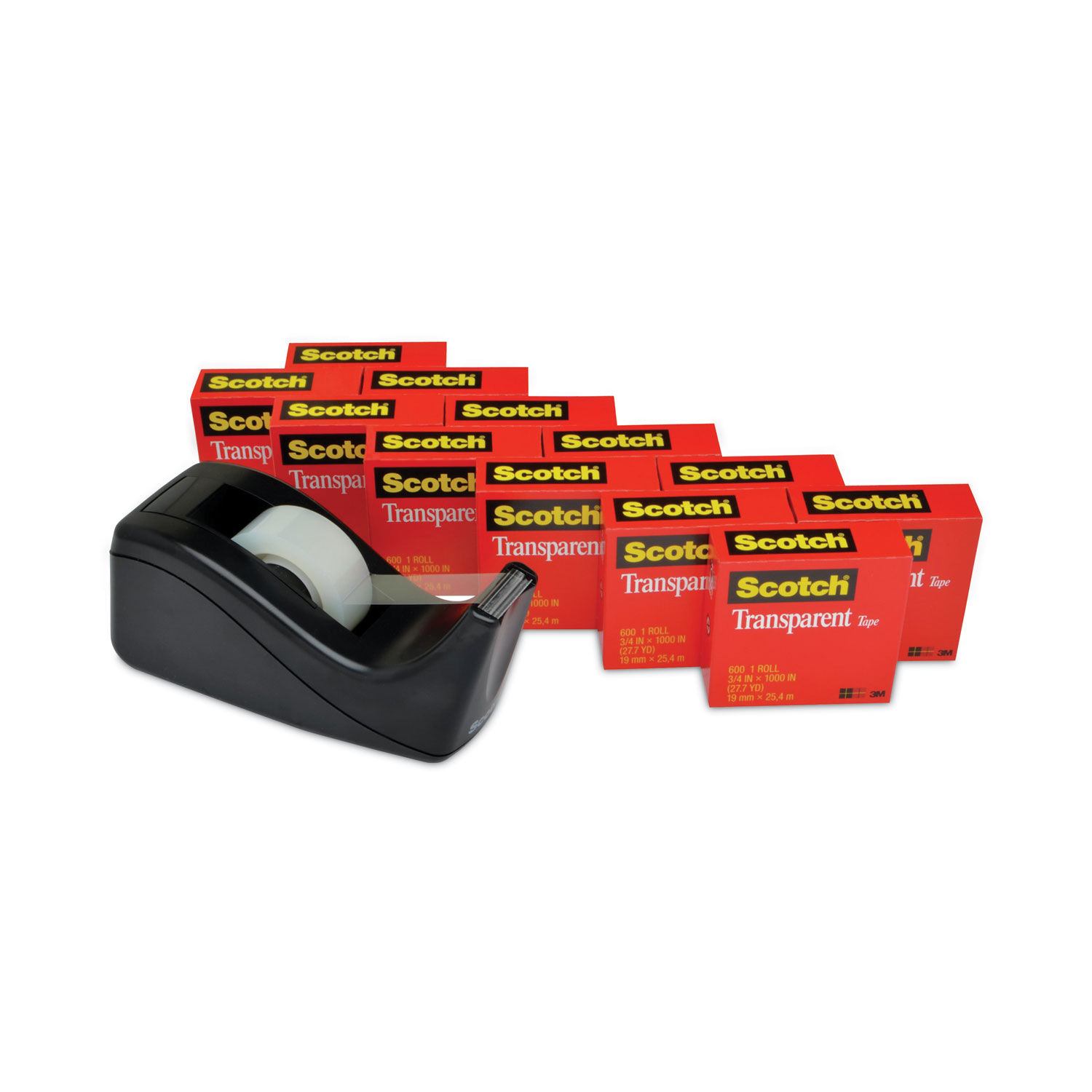 Scotch Deluxe Desk Tape Dispenser Black - Office Depot